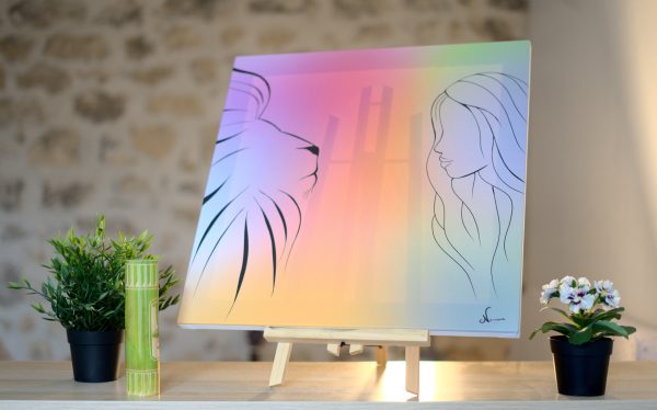 tableau 50 cm x 50 cm, peinture sur toile