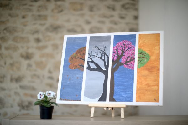 tableau 50 cm x 70 cm peint à la main