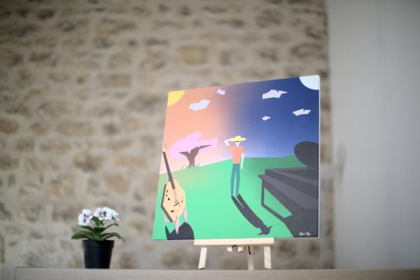 tableau 50 cm x 50 cm, peinture sur toile